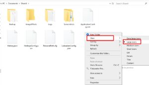 Change Icon Size from the View Menu