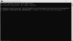 Excel Preview Not Working in Windows